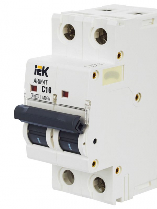 Выключатель автоматический 2п C 16А M06N ARMAT IEK AR-M06N-2-C016 AR-M06N-2-C016