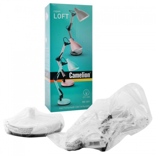 Светильник KD-331 C01 настол. 230В 40Вт E27 бел. Camelion 12790 12790