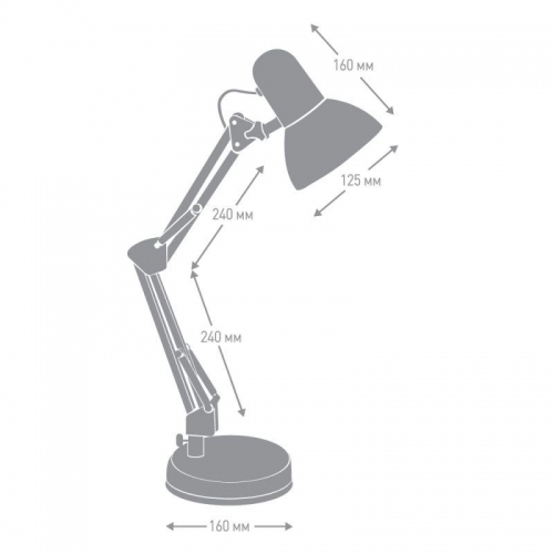 Светильник KD-313 C02 настол. 230В 60Вт E27 черн. Camelion 13640 13640