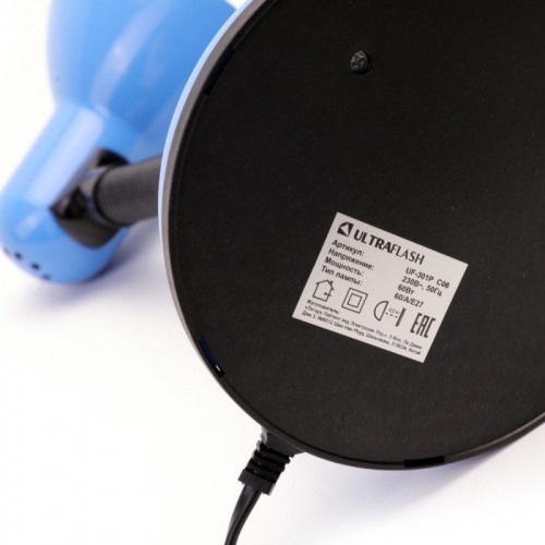 Светильник UF-301P С06 настол. 230В 60Вт син. Ultraflash 12369 12369