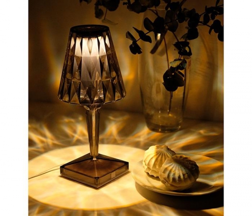 Светильник светодиодный настольный CTL1-USB 3Вт 120лм 5В 2SMD IP20 диммер: 2700-3000К/4000-4500К/6000-6500К ночник черн. кристалл акрил ФАZА 5040908 5040908