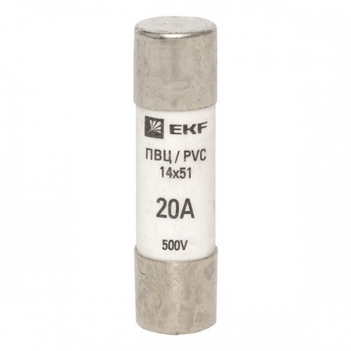 Вставка плавкая цилиндрическая ПВЦ 14х51 20А EKF pvc-14x51-20 pvc-14x51-20