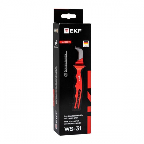 Нож для снятия изоляции с пяткой 1000В WS-31 Professional EKF ws-31 ws-31