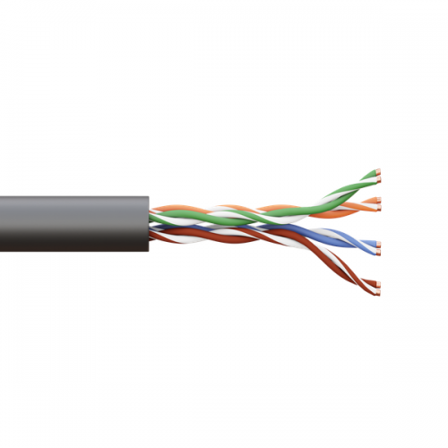 Кабель витая пара U/UTP кат.5e 4 пары solid внешний оболочка LDPE черн. TERACOM EKF TRC-5EUTP-04PE-BK-OUT3 TRC-5EUTP-04PE-BK-OUT3