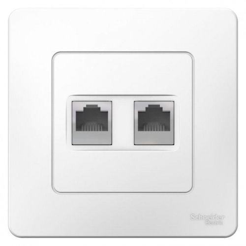 Розетка компьютерная 2-м СП Blanca RJ45 кат.5E бел. SE BLNIS045451 BLNIS045451