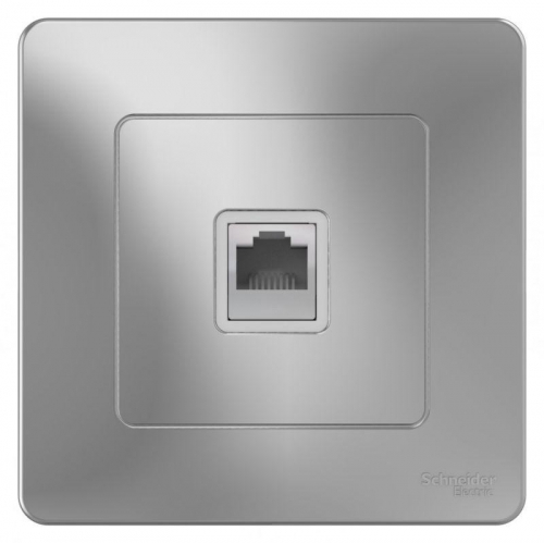 Розетка компьютерная 1-м СП Blanca RJ45 кат.5E алюм. SE BLNIS045003 BLNIS045003
