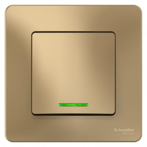 Выключатель 1-кл. СП Blanca 10А IP20 (сх. 1) 250В с подсветкой титан SE BLNVS010114 BLNVS010114