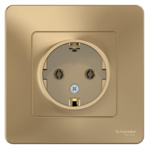 Розетка 1-м СП Blanca 16А IP20 250В с заземл. без защ. шторок титан SE BLNRS001014 BLNRS001014