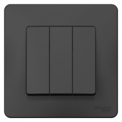 Выключатель 3-кл. СП Blanca 10А IP20 (сх. 1+1+1) 250В антрацит SE BLNVS100506 BLNVS100506