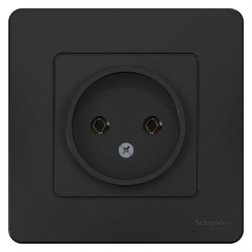 Розетка 1-м СП Blanca 16А IP20 250В без заземл. без защ. шторок антрацит SE BLNRS000016 BLNRS000016