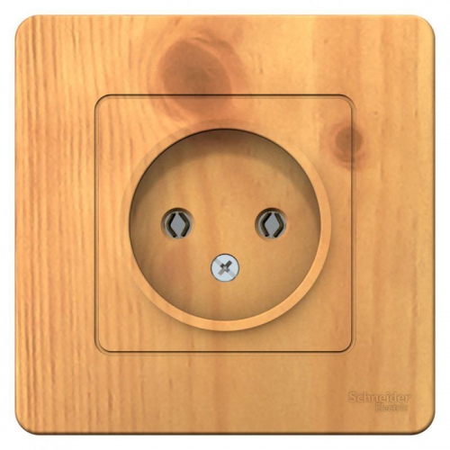Розетка 1-м СП Blanca 16А IP20 250В без заземл. без защ. шторок ясень SE BLNRS000015 BLNRS000015