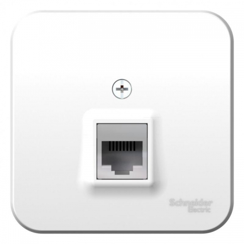 Розетка компьютерная 1-м ОП Blanca RJ45 кат.5E с изолир. пластиной бел. SE BLNIA045001 BLNIA045001