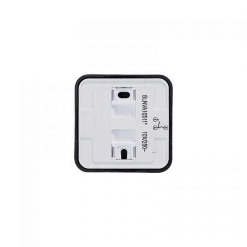 Выключатель 2-кл. ОП Blanca 10А IP20 (сх. 5) 250В с подсветкой с изолир. пластиной антрацит SE BLNVA105116 BLNVA105116