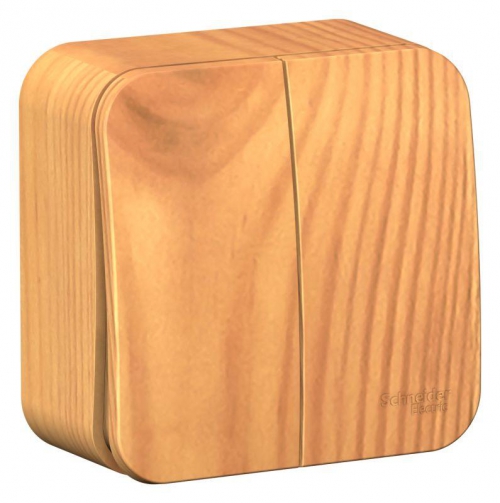 Выключатель 2-кл. ОП Blanca 10А IP20 (сх. 5) 250В с изолир. пластиной ясень SE BLNVA105015 BLNVA105015