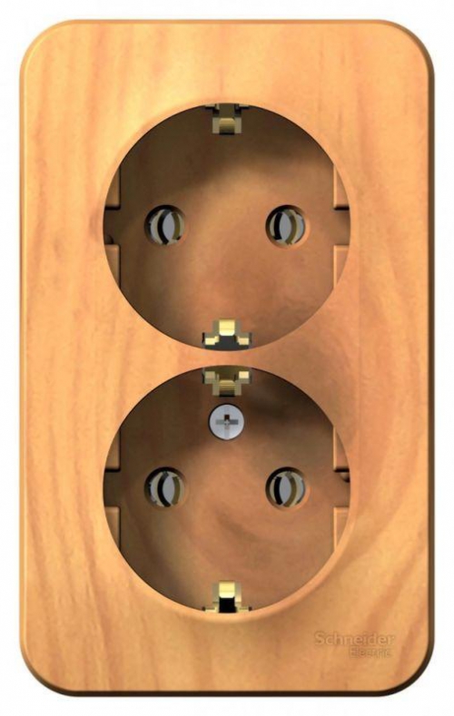 Розетка 2-м ОП Blanca 16А IP20 250В с заземл. без защ. шторок с изолир. пластиной ясень SE BLNRA010215 BLNRA010215