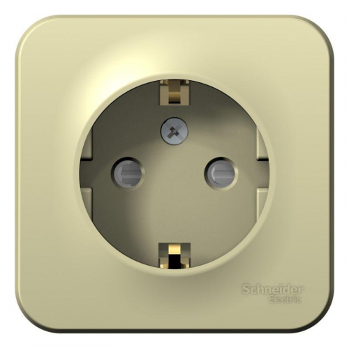 Розетка 1-м ОП Blanca 16А IP20 250В с заземл. защ. шторки с изолир. пластиной беж. SE BLNRA011117 BLNRA011117