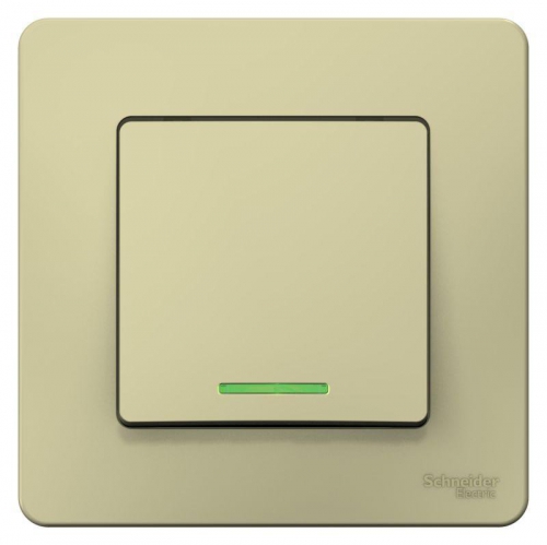 Выключатель 1-кл. СП Blanca 10А IP20 (сх. 1) 250В с подсветкой беж. SE BLNVS010117 BLNVS010117