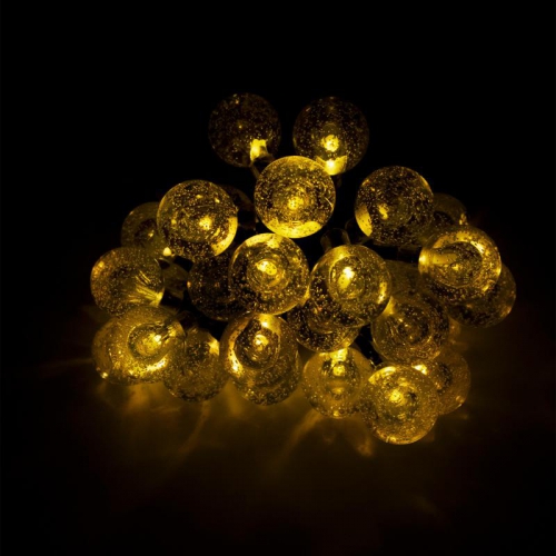 Светильник светодиодный садовый SLR-G05-30Y гирлянда шарики желт. на солнечн. батарее ФАZА 5033368 5033368