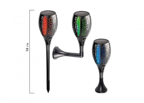 Светильник светодиодный SLR-S11-RGB садовый эффект факела 33LED 58см IP44 (3 варианта установки) солнечная батарея ФАZА 5040823 5040823