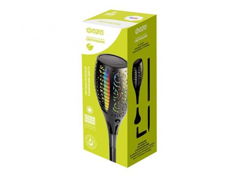 Светильник светодиодный SLR-S11-RGB садовый эффект факела 33LED 58см IP44 (3 варианта установки) солнечная батарея ФАZА 5040823 5040823