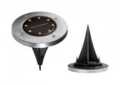 Светильник светодиодный SLR-S14 8SMD грунтовый IP44 корпус нерж. сталь солнечная батарея (уп.4шт) ФАZА 5041011 5041011