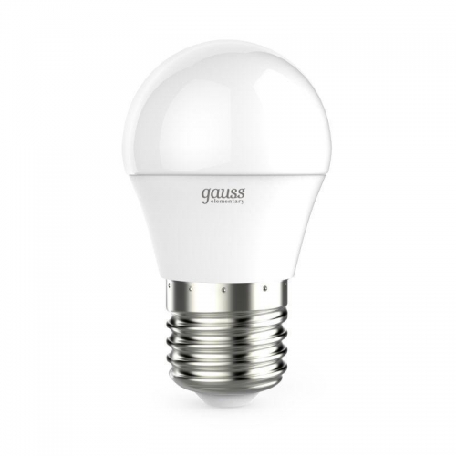 Лампа светодиодная Elementary 6Вт P45 шар 4100К нейтр. бел. E27 450лм GAUSS 53226 53226