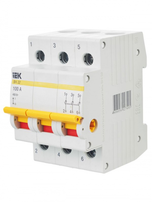 Выключатель нагрузки ВН-32 100А/3П IEK MNV10-3-100 MNV10-3-100