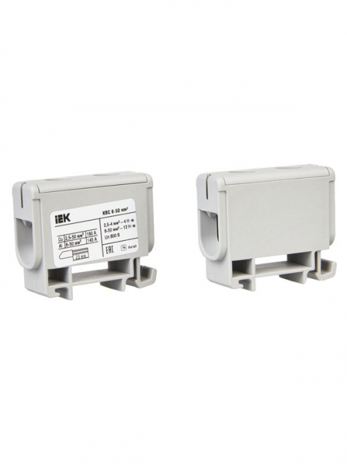 Клемма вводная силовая КВС 6-50кв.мм сер. IEK YZN12-050-K03 YZN12-050-K03