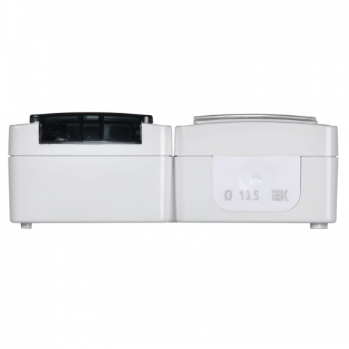 Блок ОП выключатель 1-кл. и розетка с заземл. контактом и крышкой для открытой установки бел. клавиша/дымчатая крышка БГб-22-31-ГПБд IP54 ГЕРМЕС PLUS IEK EBGMP20-K03-31-54-EC EBGMP20-K03-31-54-EC