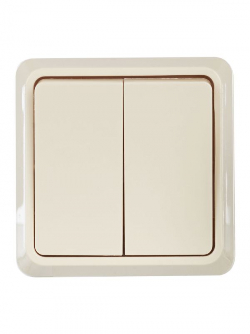 Выключатель 2-кл. ОП Октава 10А IP20 ВС20-2-0-ОКм крем. IEK EVO20-K33-10-DC EVO20-K33-10-DC