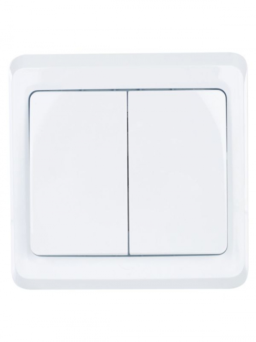 Выключатель 2-кл. СП Вега 10А IP20 ВС10-2-0-ВБ бел. IEK EVV20-K01-10-DM EVV20-K01-10-DM
