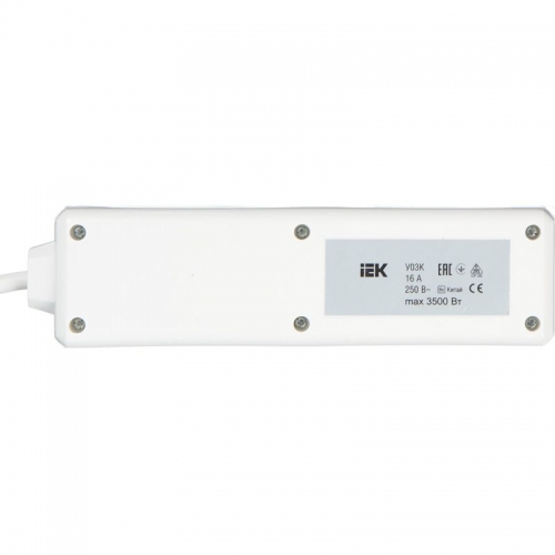 Удлинитель 3х5м с заземл. 16А IP20 У03К 2P+PE 250В ПВС 3х1 с выкл. IEK WYP10-16-03-05-ZK-N WYP10-16-03-05-ZK-N