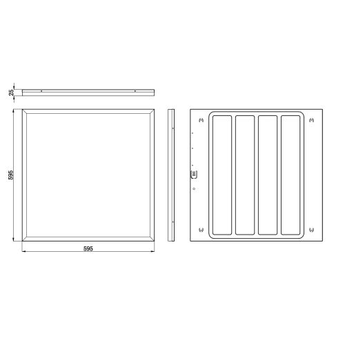 Светильник светодиодный SPO-1-40-6K-M [4] 40Вт 6500К 3200лм IP40 595х595х25 панель с равномерной засветкой Эра Б0041887 Б0041887