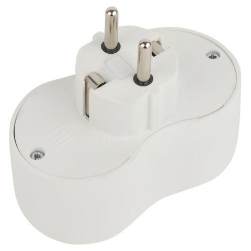 Разветвитель 2-м с заземл. 16А IP20 SPx-2e-W бел. Эра Б0053478 Б0053478