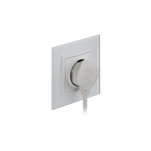 Вилка плоская V5 16А с заземл. прямой ввод (10/200/7000) бел. ЭРА Б0019192 Б0019192