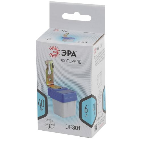 Датчик освещенности DF 301 фотореле сер. макс. нагрузка 1300В.А IP44 Эра Б0043804 Б0043804