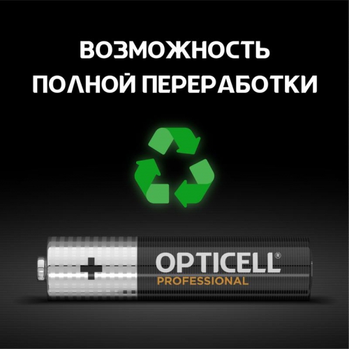 Элемент питания алкалиновый AAA/LR03 (блист. 4шт) Professional Opticell 5052002 5052002
