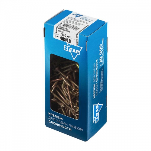 Саморез универсальный 40х4.0мм желт. (уп.200шт) Tech-KREP 102245 102245