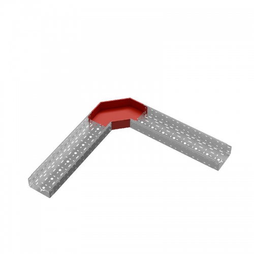 Угол для лотка горизонтальный 90град. 200х100 сталь 1мм 