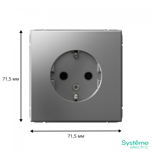 Розетка ArtGallery 16А с заземл. защ. шторки механизм сталь SE GAL000945 GAL000945