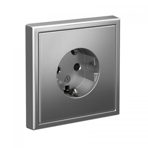 Розетка ArtGallery 16А с заземл. защ. шторки механизм сталь SE GAL000945 GAL000945