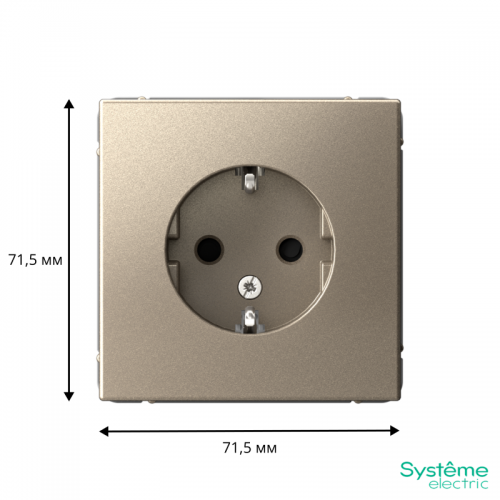 Розетка ArtGallery 16А с заземл. защ. шторки механизм шампань SE GAL000545 GAL000545