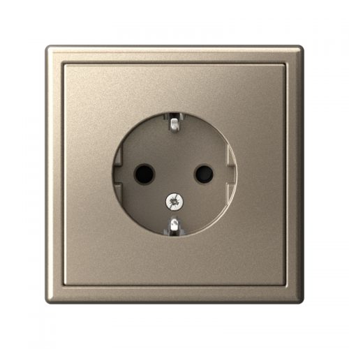 Розетка ArtGallery 16А с заземл. защ. шторки механизм шампань SE GAL000545 GAL000545