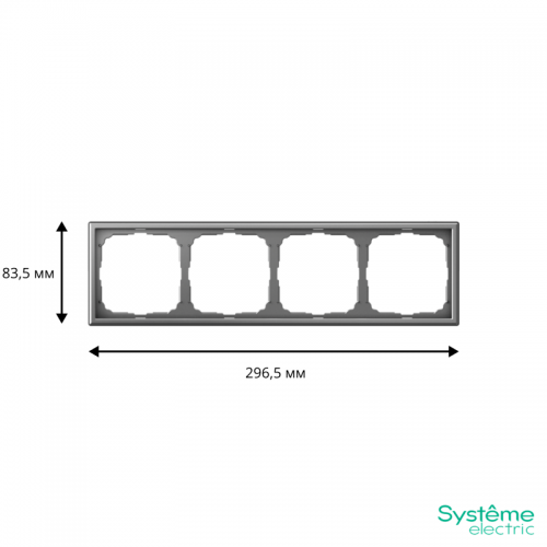 Рамка 4-м ArtGallery универс. сталь SE GAL000904 GAL000904
