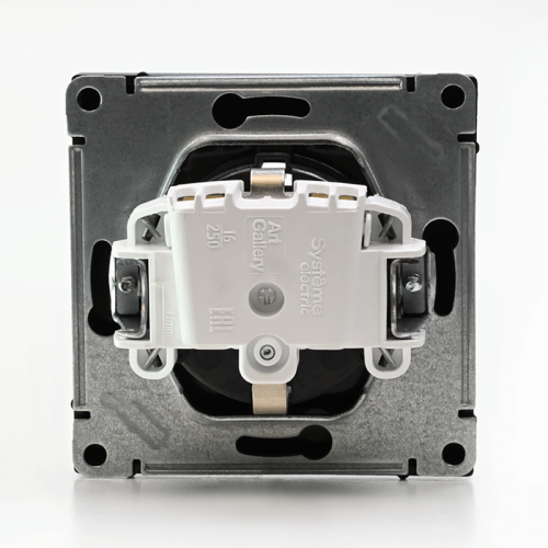 Розетка ArtGallery 16А с заземл. защ. шторки механизм базальт SE GAL001445 GAL001445