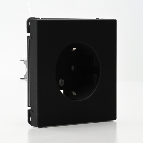 Розетка ArtGallery 16А с заземл. защ. шторки механизм карбон SE GAL001045 GAL001045