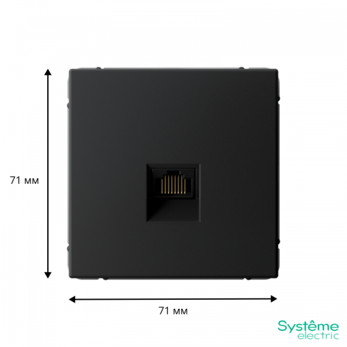 Розетка компьютерная ArtGallery RJ45 кат.6A механизм карбон SE GAL001086 GAL001086