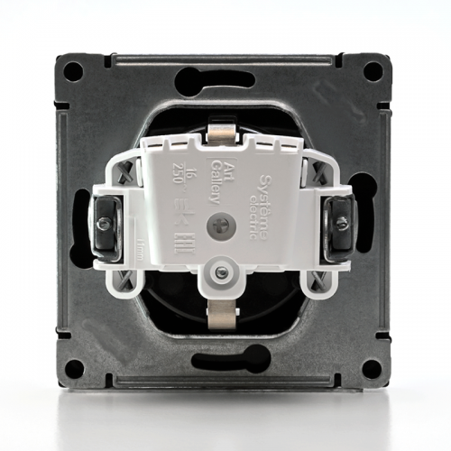 Розетка ArtGallery 16А с заземл. защ. шторки механизм мокко SE GAL000645 GAL000645