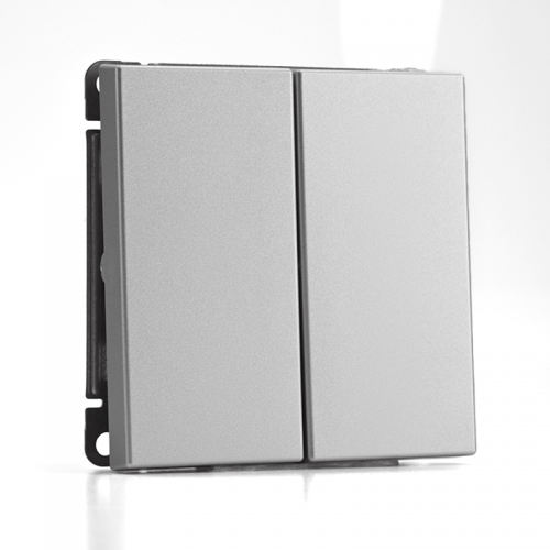 Выключатель 2-кл. ArtGallery (сх. 5) 10AX механизм алюм. SE GAL000351 GAL000351