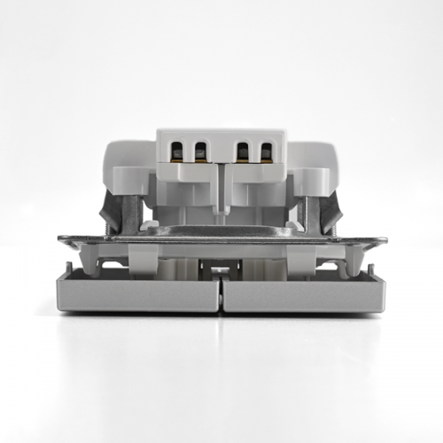 Выключатель 2-кл. ArtGallery (сх. 5) 10AX механизм алюм. SE GAL000351 GAL000351